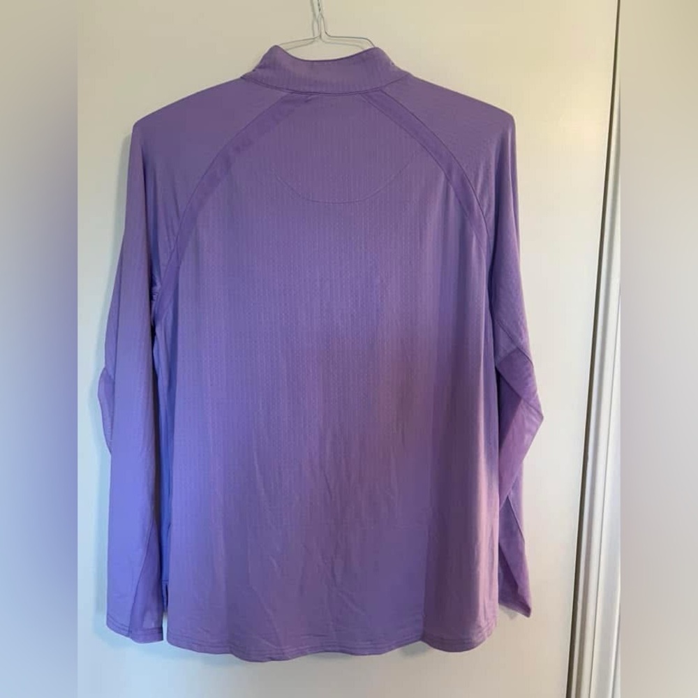 NWT San Soliel ladies golf purple 1/4 zip, size L - Picture 2 of 5